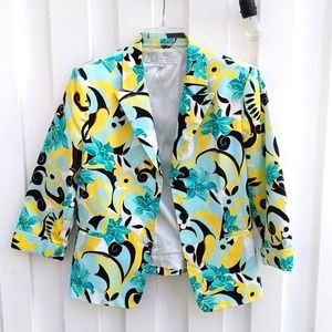 Tahari cropped sunny jacket 3/4 sleeve 12